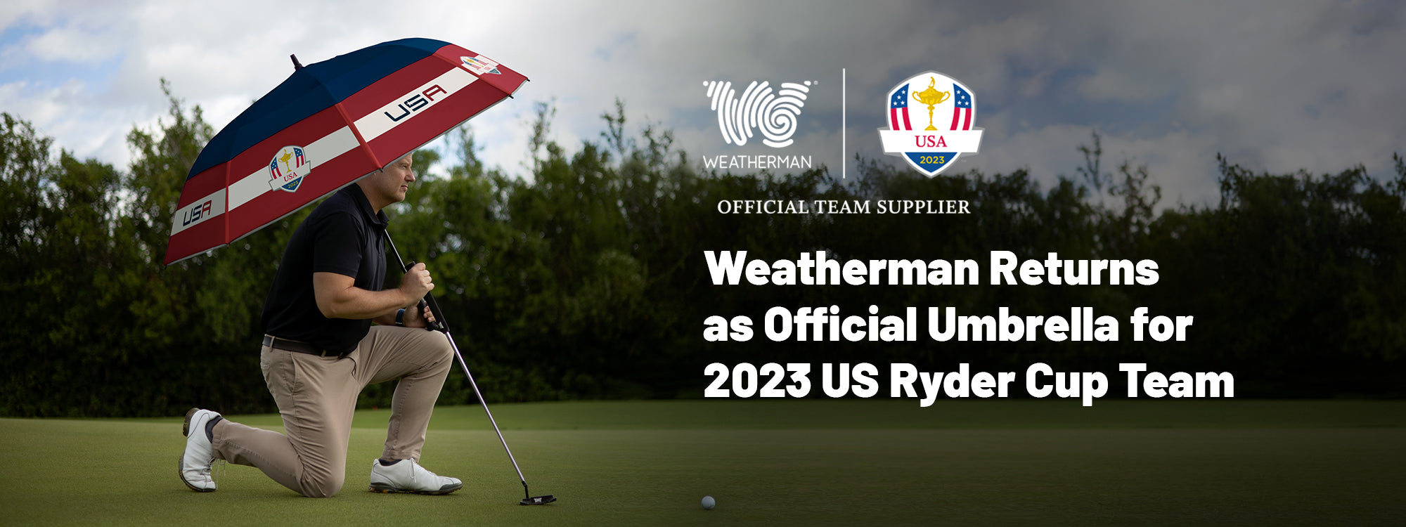 Weatherman Returns as Official Umbrella for 2023 US Ryder Cup Team
